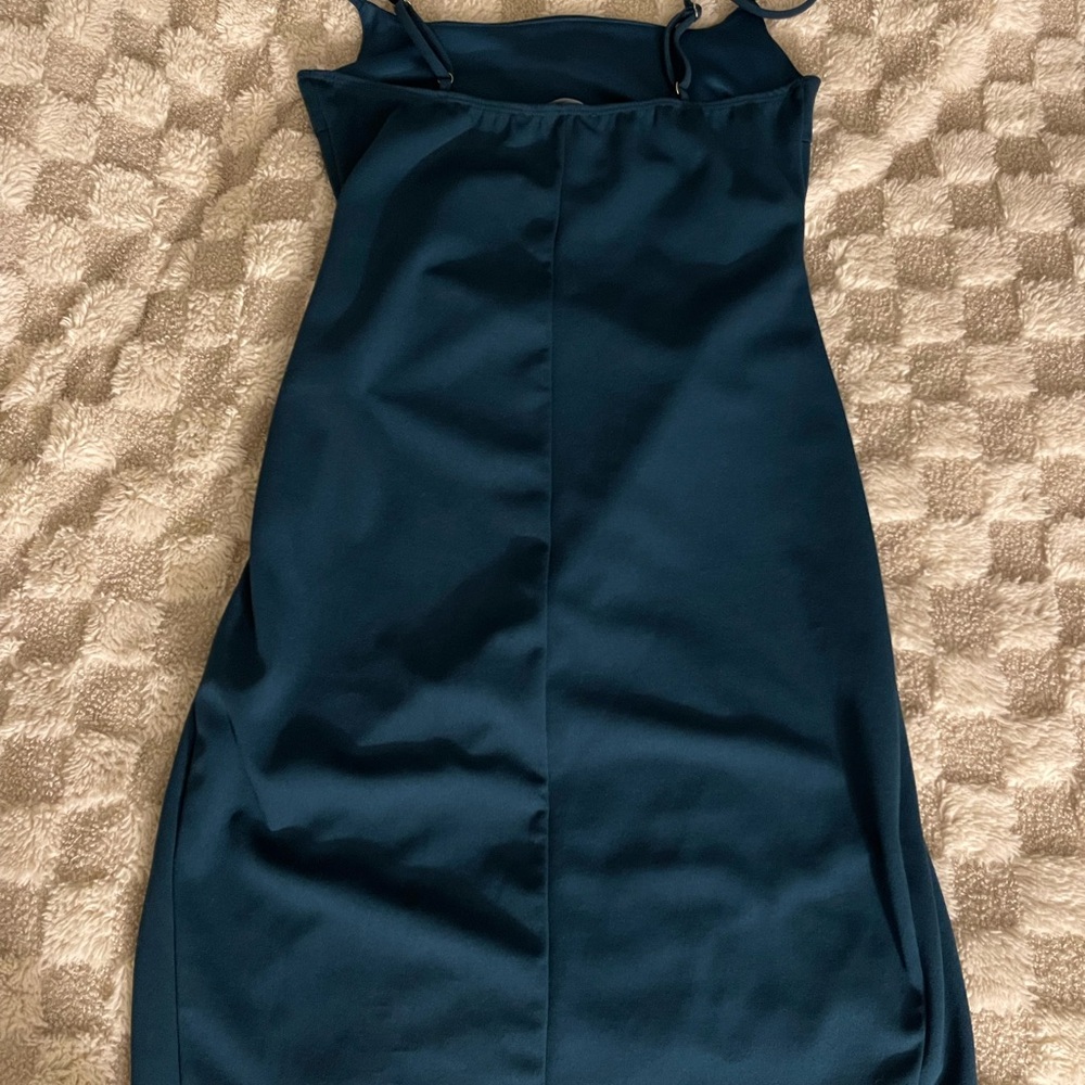 Lulu's Teal Asymmetrical Dress - Picture 6 of 6